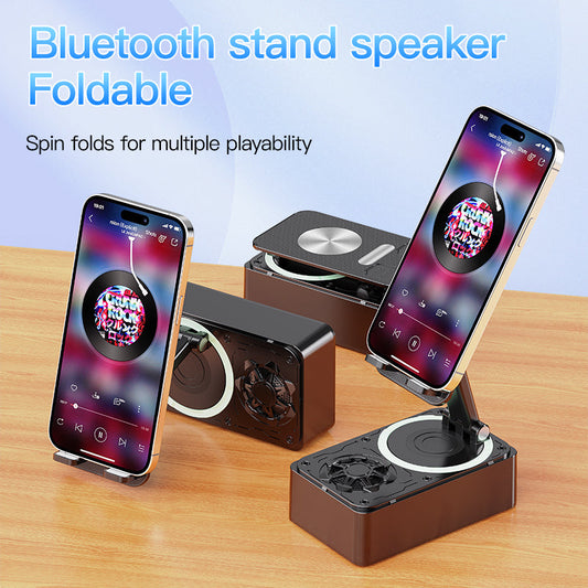 3-in-1 Foldable Bluetooth Stand Speaker with Wireless Charging