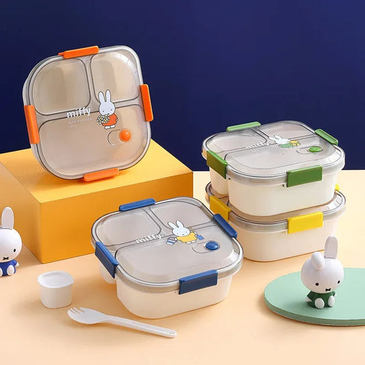 3 Compartment Lunch Box with Spoon