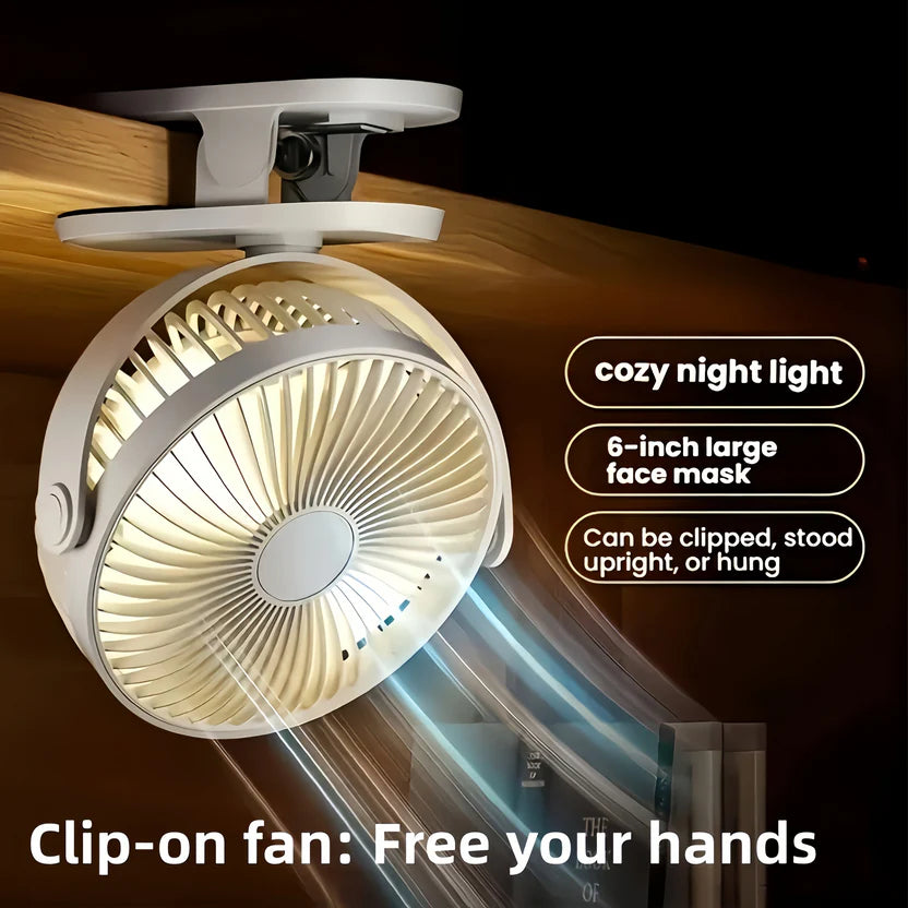 Multi-Angle Clip-On Circulating Fan